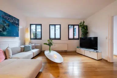 Ferienwohnung Lebenslust - Wohnzimmer mit TV