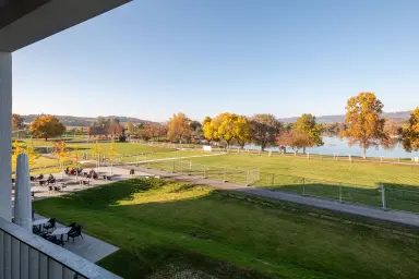 Ferienwohnung Badespaß - Aussicht vom Balkon