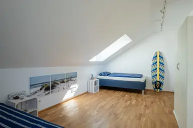 Ferienwohnung Lieblingsplatz - Zweites Schlafzimmer mit 2 Einzelbetten