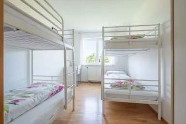 Ferienwohnung Familienoase - Schlafzimmer mit zwei Hochbetten