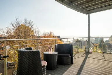 Ferienwohnung Ankerplatz - Großartiger Balkon mit Seeblick