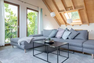 Ferienwohnung Storchennest - Gemütliche Couch