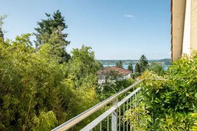 Ferienwohnung Storchennest - Blick vom Balkon