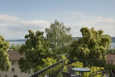 Ferienhaus La Perla  Apartment Seestern - Ausblick auf die Alpen und den See