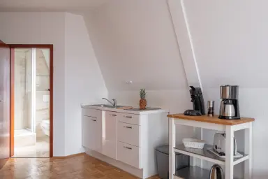 Ferienhaus La Perla  Apartment Seensucht - Pantry-Küche