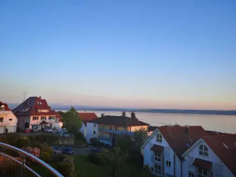 Ferienwohnung Seenest - Abendstimmung über dem See