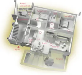 Ferienwohnung Seewinkel - Grundriss der Wohnung