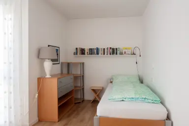 Ferienwohnung Überblicke - Zweites Schlafzimmer mit 2 Einzelbetten