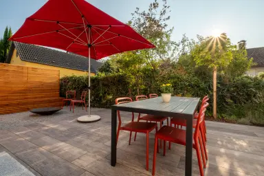 Ferienhaus Lee - Terrasse mit viel Platz
