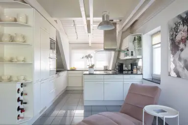 Ferienwohnung Blaupause Reichenau - Heller und freundlicher Wohnraum direkt am Bodensee-Ufer