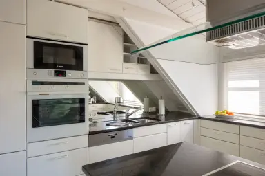 Ferienwohnung Blaupause Reichenau - Heller und freundlicher Wohnraum direkt am Bodensee-Ufer