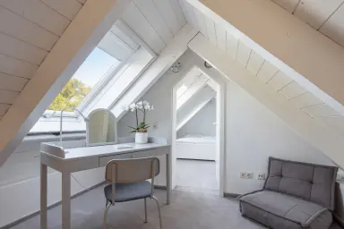 Ferienwohnung Blaupause Reichenau - Heller und freundlicher Wohnraum direkt am Bodensee-Ufer